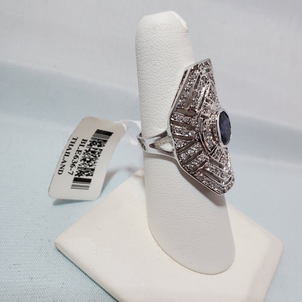 Diamond Simulate Silver Ring - image 3